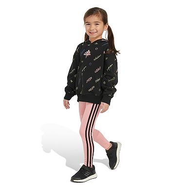 Toddler Girl adidas 2-pc. Allover Print Fleece Pullover and Leggings Set