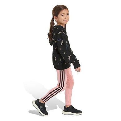 Toddler Girl adidas 2-pc. Allover Print Fleece Pullover and Leggings Set