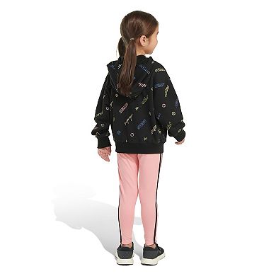 Toddler Girl adidas 2-pc. Allover Print Fleece Pullover and Leggings Set