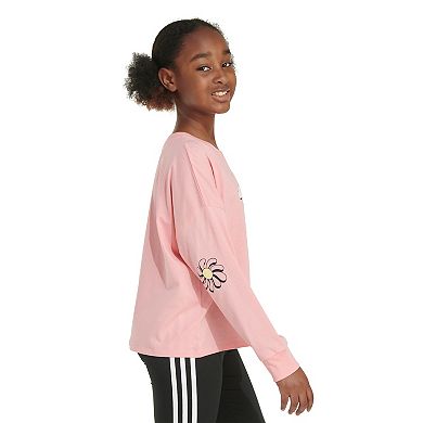 Toddler Girl adidas Long Sleeve Waist Crew T-Shirt