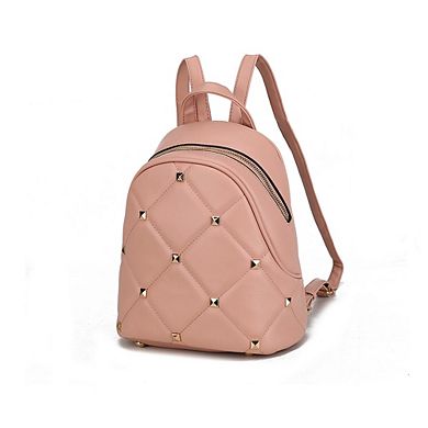 MKF Collection Small Handbags Vegan Leather Studs Women's Backpack by Mia K