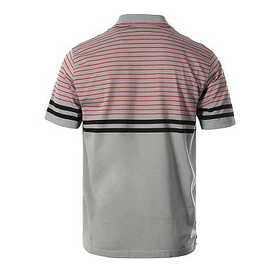 Gioberti Mens Double Striped Contrast Polo Shirt With Pocket - Yarn Dye