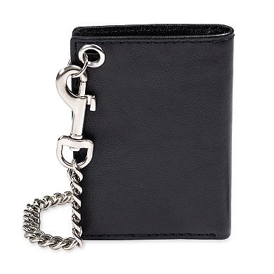 Levi's® RFID-Safe Leather Duo Fold Wallet with Removable Chain