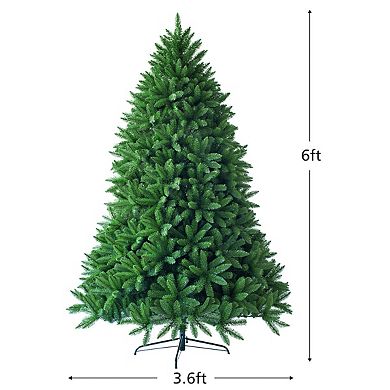 6 Feet Unlit Artificial Christmas Tree With 1250 Branch Tips