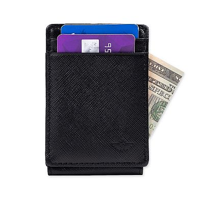 Men's Dockers RFID Saffiano Front Pocket Wallet with Magnetic Money Clip