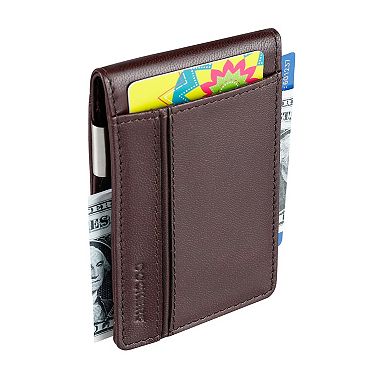 Men's Dockers® RFID-Blocking Leather Front Pocket Bifold Wallet with Removable Money Clip