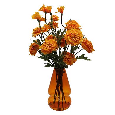 Sonoma Goods For Life Artificial Marigolds & Glass Vase Table Decor