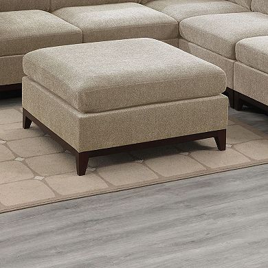 F.c Design 6pc Set L-shape Sectional Couch Chenille Fabric Modular Living Room Furniture Corner Sofa