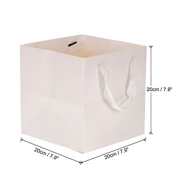 8x8x8 Inch Paper Gift Bag With Handle Storage Bag For Party Favor, 8 Pack