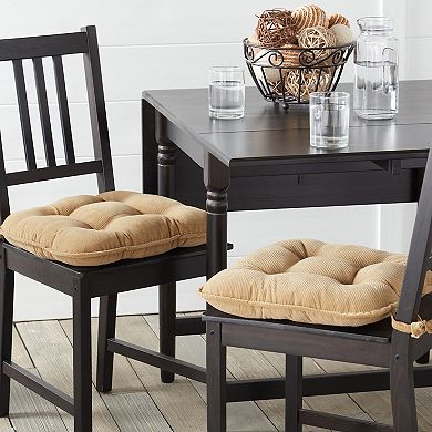 Greendale Home Fashions 2-Pack Omaha Corduroy Dining Chair Cushion Set