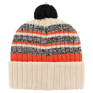 Men's '47  Natural Chicago Bears  Tavern Cuffed Knit Hat with Pom