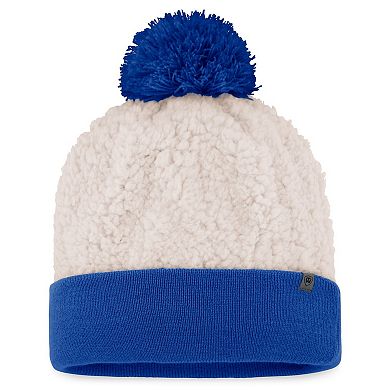 Women's Top of the World Cream Florida Gators Grace Sherpa Cuffed Knit Hat with Pom