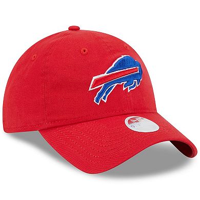 Women's New Era  Red Buffalo Bills  Main Core Classic 2.0 9TWENTY Adjustable Hat