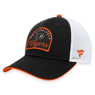 Men's Fanatics Branded Black/White Philadelphia Flyers Fundamental Adjustable Hat