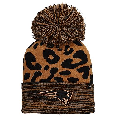 Women's '47  Brown New England Patriots Rosette Cuffed Knit Hat with Pom