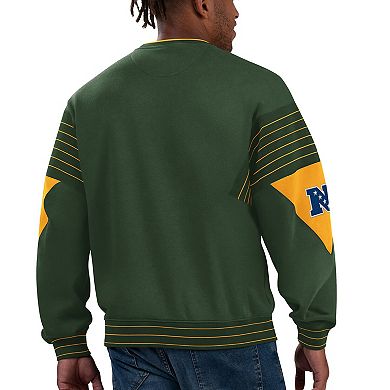 Men's Starter Green Green Bay Packers Face-Off Pullover Sweatshirt