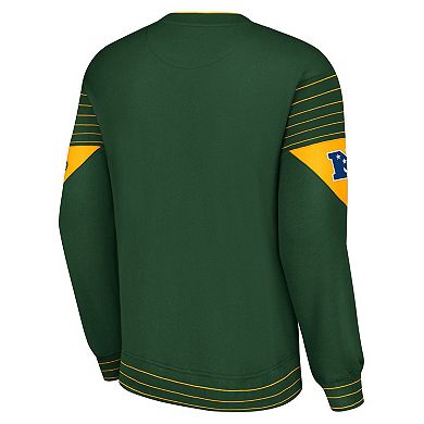 Men's Starter Green Green Bay Packers Face-Off Pullover Sweatshirt