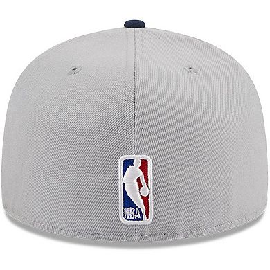 Men's New Era Gray/Navy Memphis Grizzlies Tip-Off Two-Tone 59FIFTY Fitted Hat
