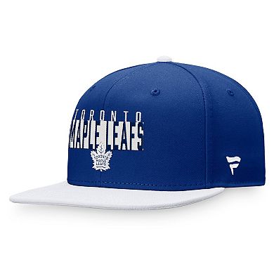 Men's Fanatics Branded Blue/White Toronto Maple Leafs Fundamental Colorblocked Snapback Hat