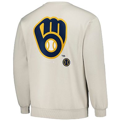 Men's Gray Milwaukee Brewers Ballpark Pullover Sweatshirt