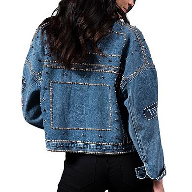Women's G-III 4Her by Carl Banks Tennessee Titans First Finish Medium Denim Full-Button Jacket