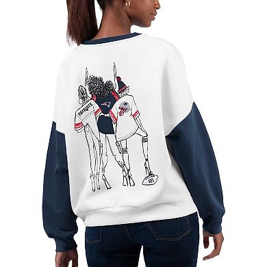 Women's G-III 4Her by Carl Banks White New England Patriots A-Game Pullover Sweatshirt