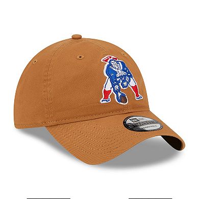 Men's New Era  Brown New England Patriots Throwback Main Core Classic 2.0 9TWENTY Adjustable Hat