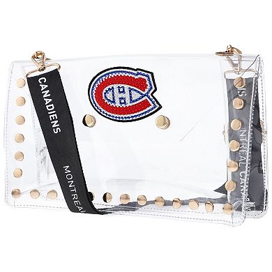 Cuce Montreal Canadiens Crystal Clear Envelope Crossbody Bag