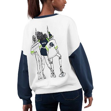 Women's G-III 4Her by Carl Banks White Seattle Seahawks A-Game Pullover Sweatshirt