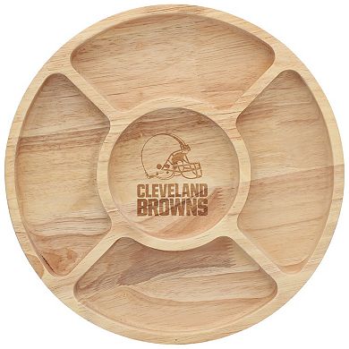 The Memory Company Cleveland Browns Wood Chip & Dip Serving Tray