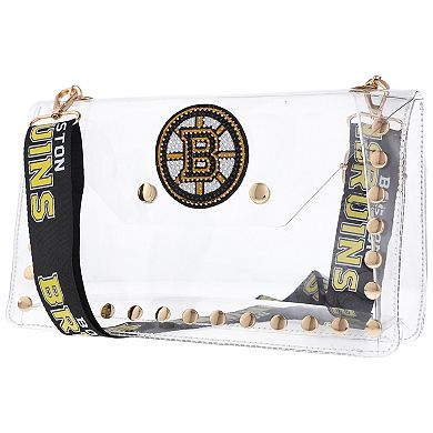 Cuce Boston Bruins Crystal Clear Envelope Crossbody Bag