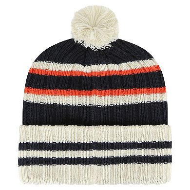 Men's '47  Navy/Cream Chicago Bears Legacy No Huddle Cuffed Knit Hat with Pom