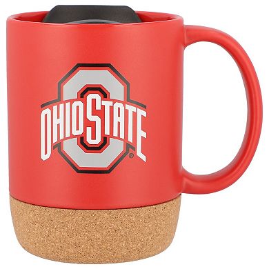 The Memory Company Ohio State Buckeyes 14oz. Cork Bottom Mug with Lid