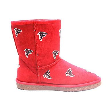 Women's Cuce Red Atlanta Falcons Allover Logo Boots