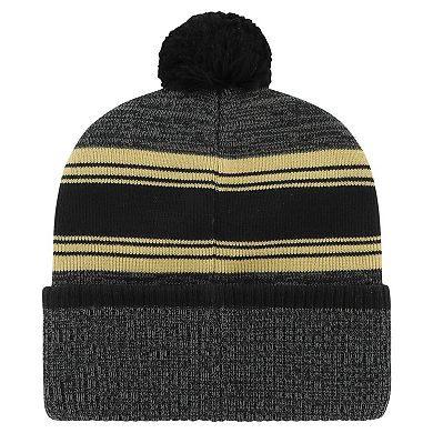 Men's '47 Black New Orleans Saints Fadeout Cuffed Knit Hat with Pom