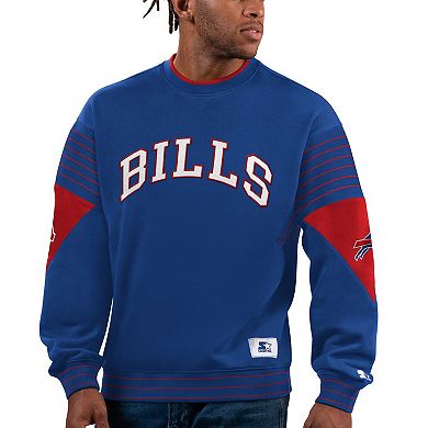 Men's Starter Royal Buffalo Bills Face-Off Pullover Sweatshirt