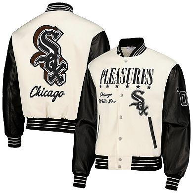 Men's White Chicago White Sox Full-Snap Varsity Jacket