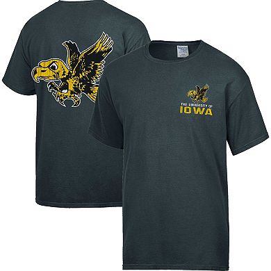Men's Comfort Wash Charcoal Iowa Hawkeyes Vintage Logo T-Shirt