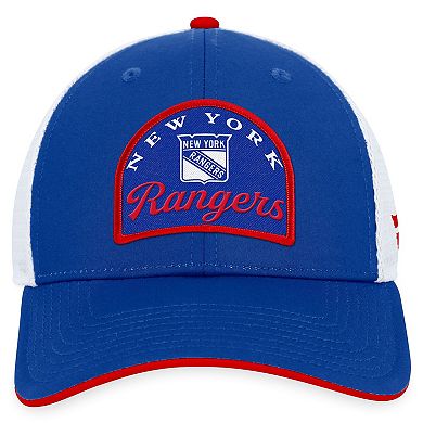 Men's Fanatics Branded Blue/White New York Rangers Fundamental Adjustable Hat