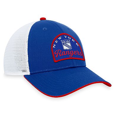 Men's Fanatics Branded Blue/White New York Rangers Fundamental Adjustable Hat