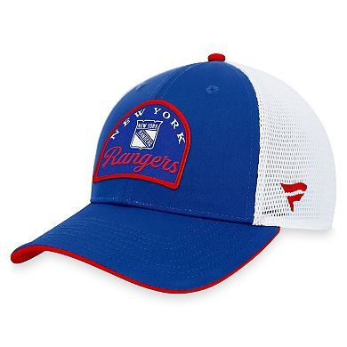 Men's Fanatics Branded Blue/White New York Rangers Fundamental Adjustable Hat