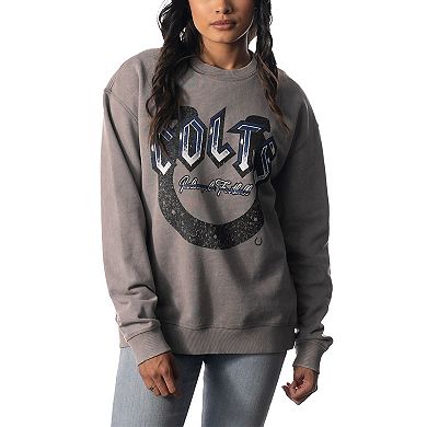 Unisex The Wild Collective  Gray Indianapolis Colts Distressed Pullover Sweatshirt