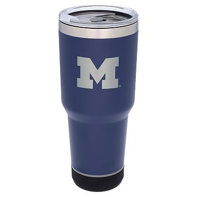 The Memory Company Michigan Wolverines 30oz. Stainless Steel LED Bluetooth Tumbler