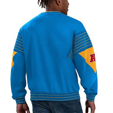 Men's Starter Powder Blue Los Angeles Chargers Face-Off Pullover Sweatshirt