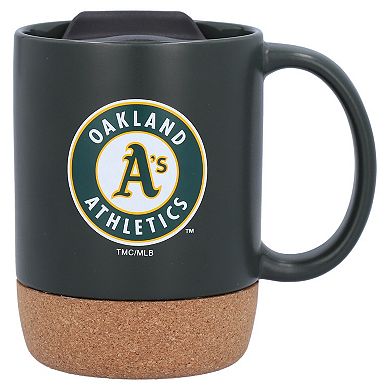 The Memory Company Oakland Athletics 14oz. Cork Bottom Mug with Lid