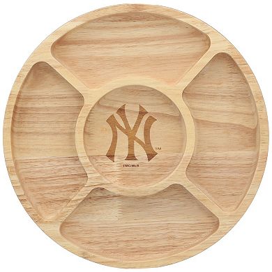 The Memory Company New York Yankees Wood Chip & Dip Serving Tray
