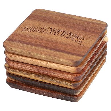 The Memory Company Milwaukee Brewers 6-Pack Acacia Wood Coaster Set