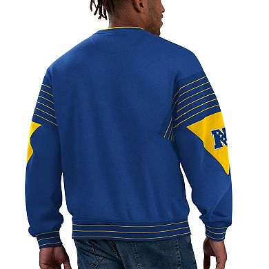 Men's Starter Royal Los Angeles Rams Face-Off Pullover Sweatshirt