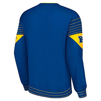 Men's Starter Royal Los Angeles Rams Face-Off Pullover Sweatshirt