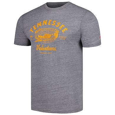 Men's League Collegiate Wear Heather Gray Tennessee Volunteers Stadium Victory Falls Tri-Blend T-Shirt